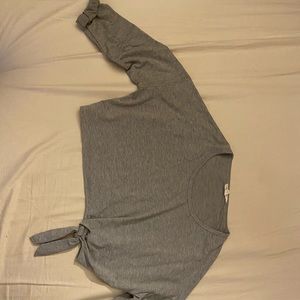 Long crop sweatshirt